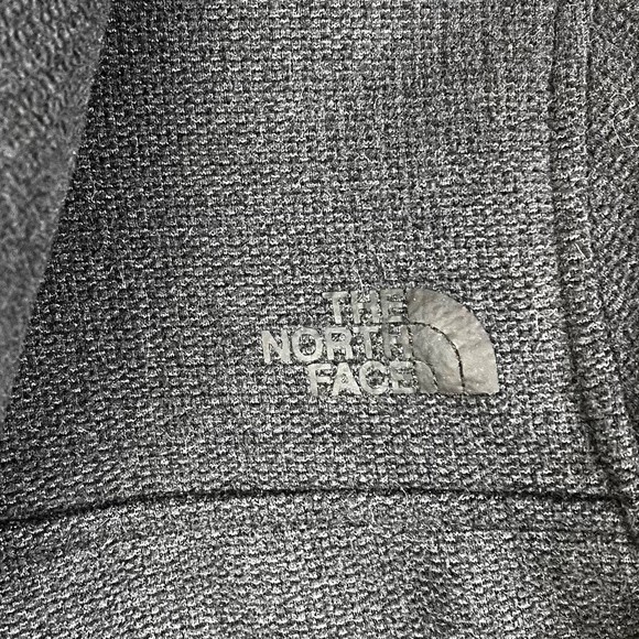 The North Face Knit Stitch Long Line Pullover Fleece Hoodie Charcoal Gray medium - Picture 7 of 9